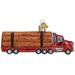 Old World Christmas Logging Truck Hanging Figurine Ornament Glass in Blue/Green/Red | 2 H x 1.25 W x 5 D in | Wayfair 46109