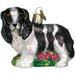 Old World Christmas Border Collie Hanging Figurine Ornament Glass in Black/White | 2.25 H x 1.5 W x 2.75 D in | Wayfair 12612