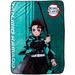 Surreal Entertainment Demon Slayer Tanjiro Blanket Polyester in Black/Blue/Green | 60 H x 45 W in | Wayfair CFB-DS-TANL