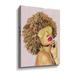 Everly Quinn Fashion Icon 1 - Painting on Canvas in Brown/Red/Yellow | 18 H x 14 W x 2 D in | Wayfair EFB7CEDBCFB4440F82E8112B7D8FD60C