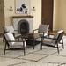 George Oliver Emmarie 5 Piece Multiple Chairs Seating Group Metal in Black | Outdoor Furniture | Wayfair CAF55DF5D18C42218126BF4F722B5FBD