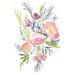 Winston Porter Pastel Floral Bouquet II by Jennifer Goldberger - Wrapped Canvas Print Canvas in White | 36 H x 24 W x 1.25 D in | Wayfair