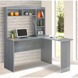 Winston Porter Helmward L-Shape Desk w/ Hutch Wood in Brown/Gray | 60.25 H x 47.2 W x 49.2 D in | Wayfair 5D1A52D5DF1F498C98B5B68A6B8E29AE