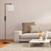Orren Ellis Haileyville 64" Arched/Arc Floor Lamp w/ Remote Control & Bulb Included Metal in White/Yellow | 64 H x 12.2 W x 17.85 D in | Wayfair