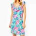 Lilly Pulitzer Dresses | Nwt $108 Lilly Pulitzer Dress Ladies Alessa Surf Blue Luscious Lions Size Small | Color: Blue/Pink | Size: S