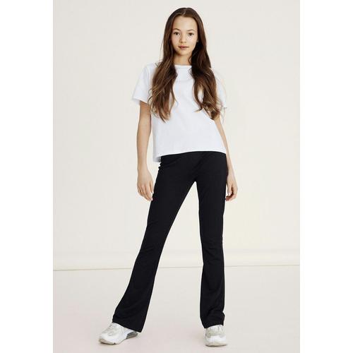 „Schlaghose NAME IT „“NKFFRIKKALI BOOTCUT PANT““ Gr. 152, N-Gr, schwarz (black) Mädchen Hosen Weite“