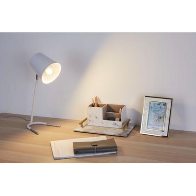 PAULEEN Tischleuchte "True Ally", bunt (weiß, silberfarben), Ø 13cm H: 44cm, Lampen, E14, Metall, Weiß, Silber Image