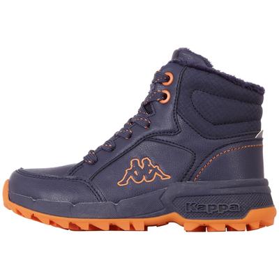 Winterboots KAPPA, Gr. 37, blau (navy, orange), Synthetik, mehrfarbig, sportlich, Schuhe, - mit praktischem Reißverschluss auf der Innenseite