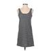 Madewell Casual Dress - Mini Scoop Neck Sleeveless: Black Print Dresses - Women's Size 2X-Small