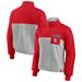 Women's Fanatics Branded Red/Heather Gray St. Louis Cardinals Iconic Cinch Waist Quarter-Zip Top