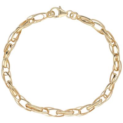 Luigi Merano - Armband Doppelankerkette, ovale Glieder, Gold 585 Armbänder & Armreife 1 ct Gold Damen