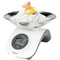 Cleo Balance de cuisine avec récipient de mesure, numérique Plage de pesée (max.)=5 kg blanc-gris