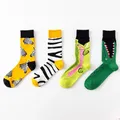 Chaussettes amusantes à imprimé animal pour femmes Harajuku Kawaii Happy Casual Requin