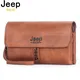 JEEP BULUO – pochette en cuir PU pour hommes sac à main Long Style Business sac à cartes souple