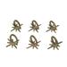 Zeckos Gold Cast Iron Starburst Napkin Rings (Set Of 6) - 2 X 2.75 X 2.25 inches