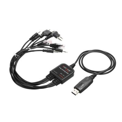 8 in 1 Multifunctional USB Programming Cable Compatible for Walkie-talkie C2102 - Clear