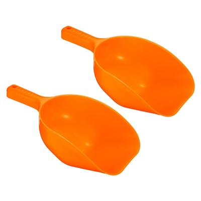 2Pcs Ice Scoop PP 11.8" Ice Maker Flour Cereal Sugar Handle Shovel - Orange