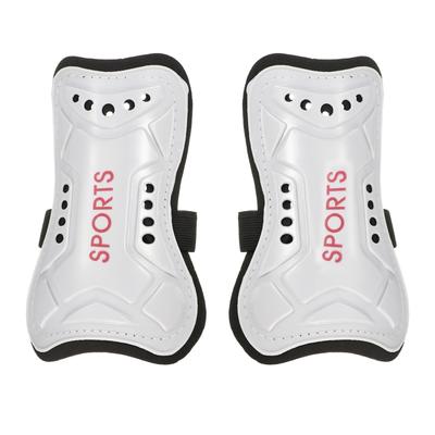 Soccer Shin Pads, 2 Pack Breathable PVC Sport Guard for Adult, White