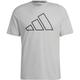 ADIDAS Herren Shirt TI 3BAR TEE, Größe M in Silber