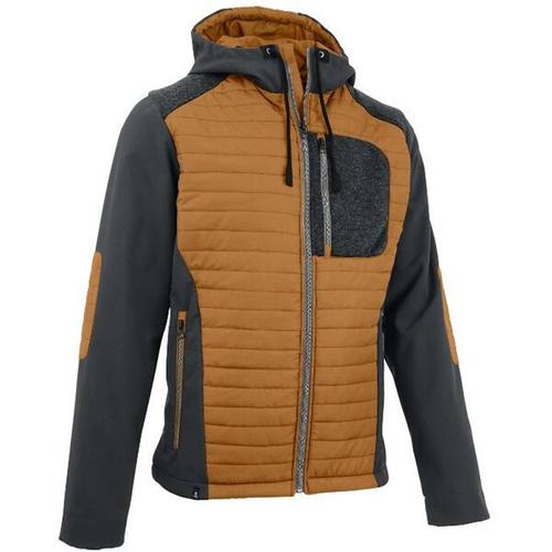 MAUL Herren Funktionsjacke Penia 2XT-HybridSteppjacke+Kap, Größe 56 in schlamm/schwarz