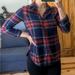 American Eagle Outfitters Tops | American Eagle Soft Boyfriend Fit Flannel Shirt Xs | Color: Blue/Red | Size: Xs