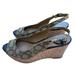 Coach Shoes | Ladies Brown Coach Slingback Platform Wedges Size 9b | Color: Brown | Size: 9