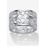 Women's Filigree Vintage-Style Ring In .925 Sterling Silver Jewelry by PalmBeach Jewelry in Silver (Size 5)