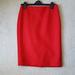 J. Crew Skirts | J Crew Red Wool Pencil Skirt Sz 4 | Color: Red | Size: 4