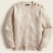 J. Crew Sweaters | J Crew Button Shoulder Wool Alpaca Crewneck Sweater In Heathered Oatmeal | Small | Color: Cream/Tan | Size: S