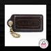 Coach Bags | 2.5" Large Coach Brown Patent Leather Brass Key Fob Bag Charm Keychain Hang Tag | Color: Brown | Size: Os