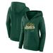 Women's Fanatics Branded Green Oakland Athletics Simplicity Crossover V-Neck Pullover Hoodie