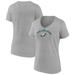 Women's Fanatics Branded Heather Gray Philadelphia Eagles Team Arc V-Neck T-Shirt