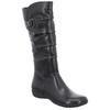 Schlupfboots JOSEF SEIBEL "Naly 23", Damen, Gr. 41, XS-Schaft, schwarz, Leder, casual, Schuhe, Stiefel, Schlupfstiefel, Winterstiefel mit Raffungen und XS-Schaft