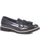 Pavers Ladies Chunky Tassel Loafers - Navy Patent Size 6 UK