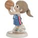 Precious Moments 212013 Take Your Best Shot Brunette Hair/Light Skin Bisque Porcelain Figurine Porcelain/ in Blue/White | Wayfair