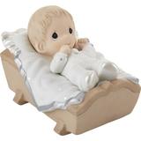 Precious Moments Cradled In His Love Baby Doll Porcelain/Ceramic in Brown/White | 5.71 H x 4.17 W x 4.92 D in | Wayfair 212019