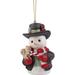 Precious Moments Wishing You a Sweet Season Annual Snowman Bisque Porcelain Hanging Figurine Ornament Glass in Black/Red/White | Wayfair 221016