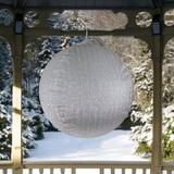 Northlight Seasonal 27.5" Silver Tinsel Inflatable Christmas Ball Ornament Outdoor Decoration Plastic in Gray | 27.5 H x 27.5 W x 27.5 D in | Wayfair