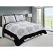 Winston Porter Tangela Embroidered Reversible Quilt Set Polyester/Polyfill/Cotton in Black | Twin Quilt + 1 Twin Sham | Wayfair