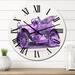 East Urban Home Purple Vintage Car - Industrial wall clock Metal in Indigo | Oversized | Wayfair D87A2848D5D14018B64B158D9EA37587