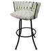 Red Barrel Studio® Trelu Counter, Bar & Extra Tall Stool Upholstered/Metal in Gray/White | 23 W x 21 D in | Wayfair