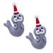 The Holiday Aisle® Hanging Figurine Ornament Set of 2 Fabric in Gray | 5 H x 1 W x 3 D in | Wayfair C4F6BED4F33D4066994C0EEE2CA51B98