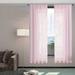 Gracie Oaks Linen Solid Sheer Rod Pocket Curtain Panels Linen in Pink/Black/Brown | 54 H x 45 W in | Wayfair A9E4255FA95C49528935AD195D7AADA0