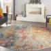 Orange 94 x 94 x 0.5 in Area Rug - 17 Stories Contemporary Modern Multicolor Transitional Area Rug | 94 H x 94 W x 0.5 D in | Wayfair