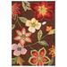 Red 33 x 21 x 0.5 in Area Rug - Red Barrel Studio® Karyn Floral Contemporary Modern Chocolate Handmade Area Rug red | 33 H x 21 W x 0.5 D in | Wayfair