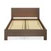 Loon Peak® Dagnis Eco Natural Wood Bed - Chemical Free - Hand Rubbed Oil Finish Wood in Brown | 32 H x 62 W x 82 D in | Wayfair