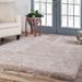 White 120 x 96 x 1.69 in Area Rug - Haus & Home Plush Shag Fuzzy Modern Solid Indoor Area Rug or Runner Polypropylene | Wayfair 8X10RUG-BRLN-BI