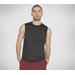 Skechers Men's Apparel On the Road Muscle Tank Top | Size Large | Black/Charcoal | Polyester