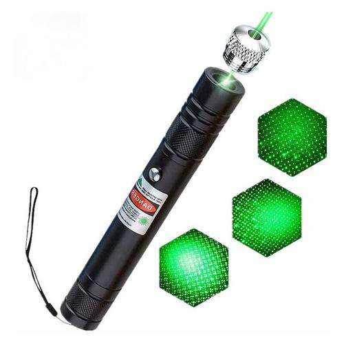 Grüne Laserpointer, grüner Laserpointer mit hoher Leistung, schwarzes Gehäuse