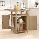 Design In - Chariot de bar 70x50x90 cm bois de teck massif vidaXL897214